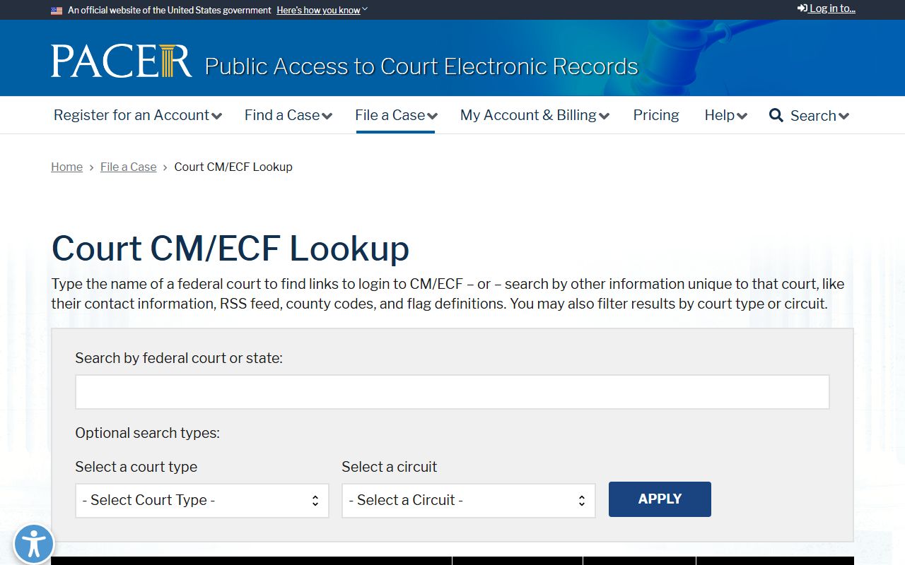Idaho County court records PACER CM ECF court lookup